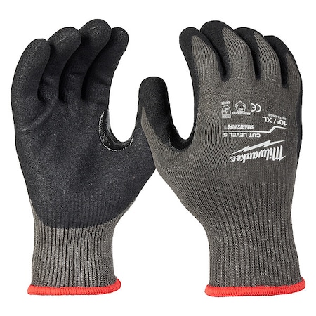 Milwaukee Tool Work Gloves, Cut Level A5 , Dipped , Nitrile , Sandy , XL 1 PR 48-73-8653
