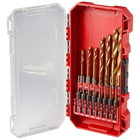 Milwaukee Tool 15 pc. SHOCKWAVE Impact Duty RED HELIX Titanium Drill Bit Set 48-89-4670