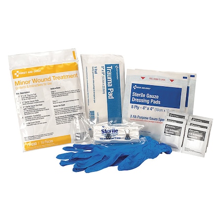 Zoro Select Wound Dressing Kit, Plastic Not Applicable, 14 Components, 1 People Served 71-030