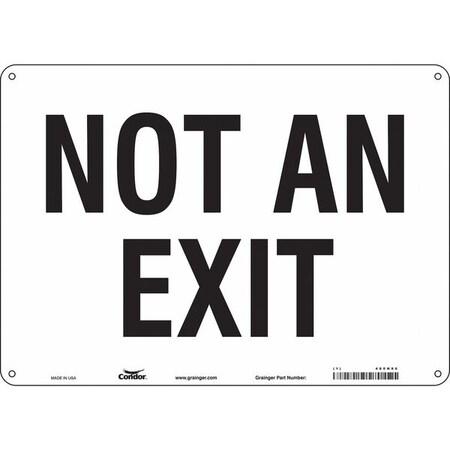 Zoro Select Exit Sign, Fiberglass, 14" W, 10" H, Not An Exit, White 480H86