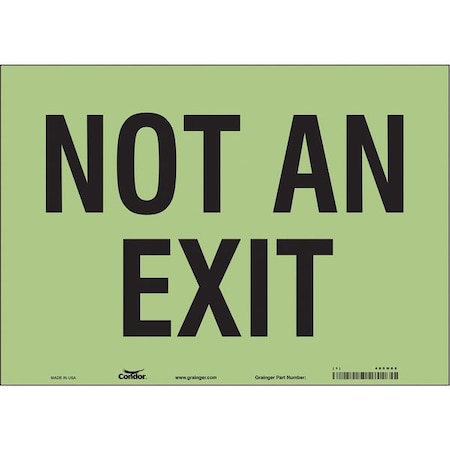 Condor Exit Sign, Vinyl, 14" W, 10" H, Not An Exit, White 480H88