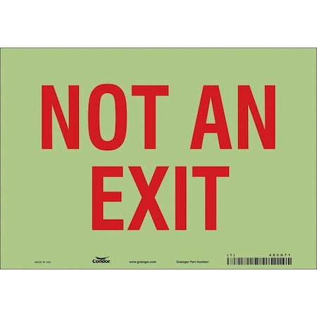 Condor Exit Sign, Vinyl, 10" W, 7" H, Not An Exit, White 480H71