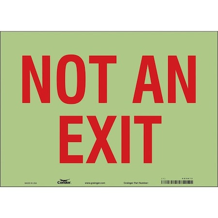 CONDOR Safety Sign, 10 in x 14 in, Glow Vinyl 480H72