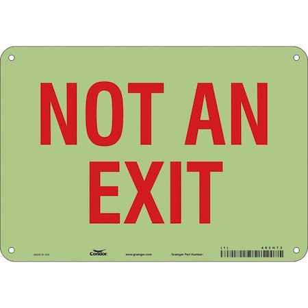 Condor Exit Sign, Plastic, 10" W, 7" H, Not An Exit, White 480H73