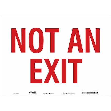 Condor Exit Sign, Vinyl, 14" W, 10" H, Not An Exit, White 480H78