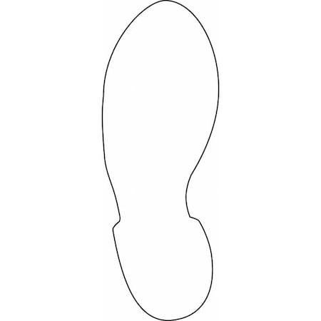 Condor No Header, *LEFT FOOT MARKER*, 3 in W x 8 1/4 in H, Vertical Rectangle, Glow Vinyl 480H03