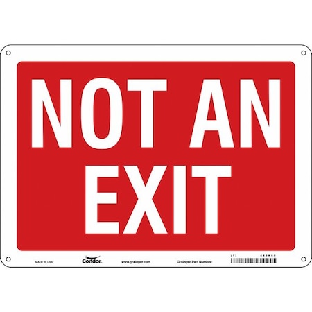 Condor Exit Sign, Plastic, 14" W, 10" H, Not An Exit, Red 480H60