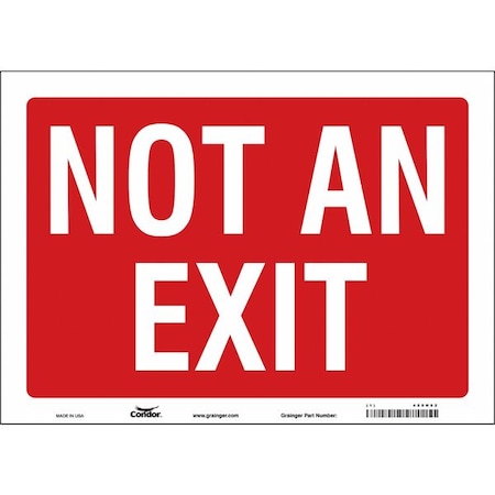 Condor Exit Sign, Vinyl, 14" W, 10" H, Not An Exit, Red 480H62