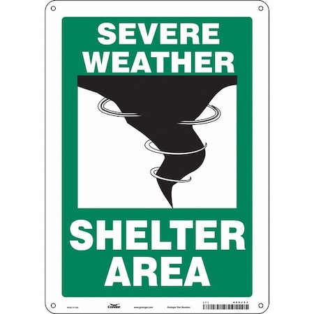 Condor Safety Sign, 14 in Height, 10 in Width, Aluminum, Vertical Rectangle, English 480J23