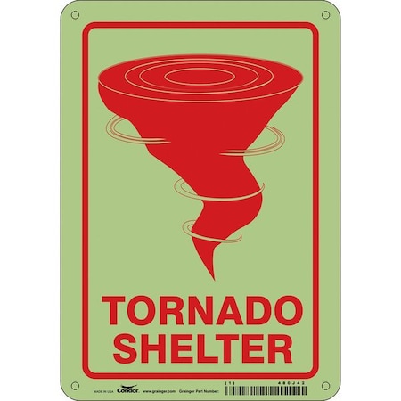 Condor TORNADO SHELTER, 7 in W x 10 in H, Horizontal Rectangle, Polyethylene, 480J42 480J42