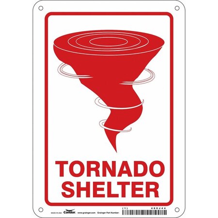 Condor TORNADO SHELTER, 7 in W x 10 in H, Horizontal Rectangle, Polyethylene, 480J44 480J44