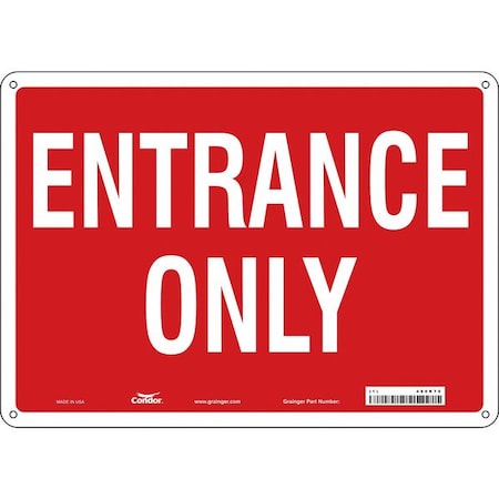 CONDOR Safety Sign, 10 in Height, 14 in Width, Polyethylene, Horizontal Rectangle, English, 480K70 480K70