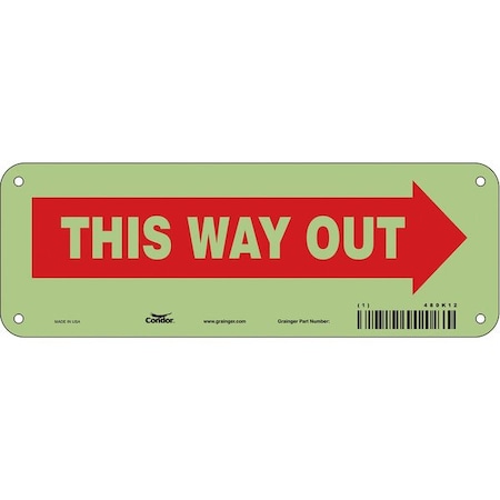 Condor Safety Sign, 3 1/2 in H, 10 in W, Polyethylene, Vertical Rectangle, English, 480K12 480K12