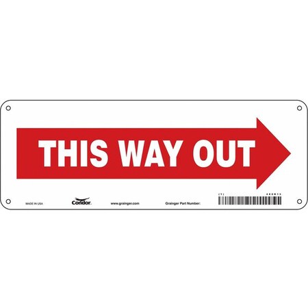 Condor Safety Sign, 5 in H, 14 in W, Polyethylene, Vertical Rectangle, English, 480K13 480K13