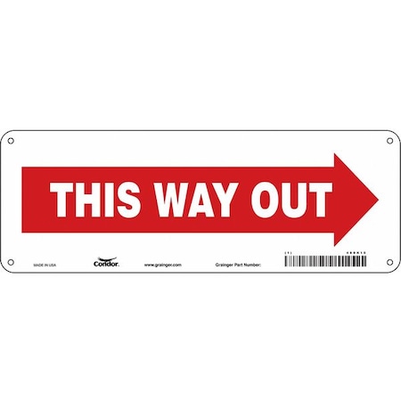 Condor Safety Sign, 5 in H, 14 in W, Polyethylene, Vertical Rectangle, English, 480K15 480K15