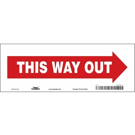 Condor Safety Sign, 5 in H, 14 in W, Vinyl, Vertical Rectangle, English, 480K17 480K17