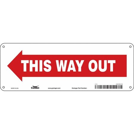 Condor Safety Sign, 5 in H, 14 in W, Polyethylene, Vertical Rectangle, English, 480K25 480K25