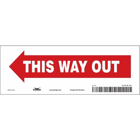 Condor Safety Sign, 3 1/2 in H, 10 in W, Vinyl, Vertical Rectangle, English, 480K26 480K26