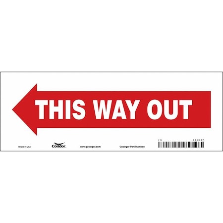 Condor Safety Sign, 5 in H, 14 in W, Vinyl, Vertical Rectangle, English, 480K27 480K27