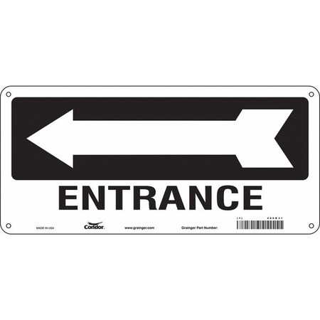Condor Safety Sign, 6 1/2 in H, 14 in W, Aluminum, Vertical Rectangle, English, 480K31 480K31
