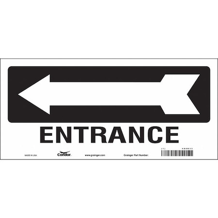 Condor Safety Sign, 6 1/2 in H, 14 in W, Vinyl, Vertical Rectangle, English, 480K33 480K33