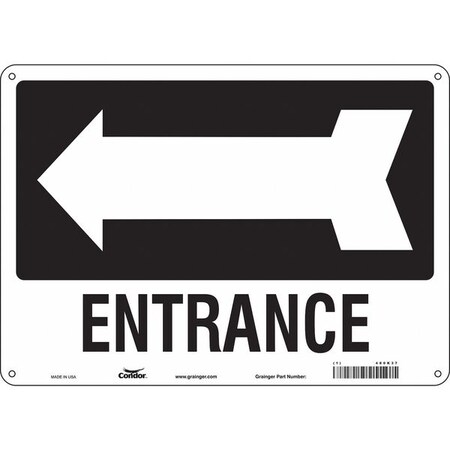 Condor Safety Sign, 10 in Height, 14 in Width, Polyethylene, Horizontal Rectangle, English, 480K37 480K37