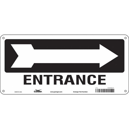 Condor Safety Sign, 6 1/2 in H, 14 in W, Polyethylene, Vertical Rectangle, English, 480K41 480K41