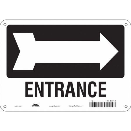Condor Safety Sign, 7 in Height, 10 in Width, Aluminum, Vertical Rectangle, English, 480K43 480K43