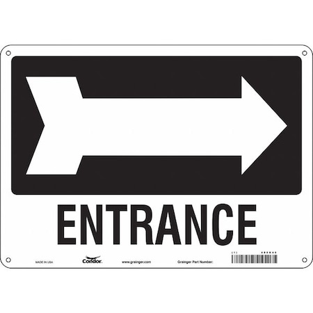 Condor Safety Sign, 10 in Height, 14 in Width, Polyethylene, Horizontal Rectangle, English, 480K46 480K46