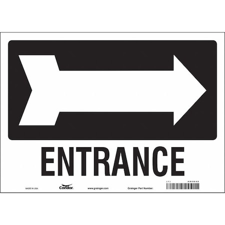 Condor Safety Sign, 10 in Height, 14 in Width, Vinyl, Horizontal Rectangle, English, 480K48 480K48