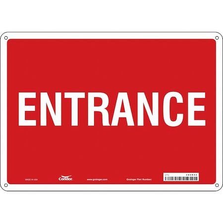 Condor Safety Sign, 10 in Height, 14 in Width, Aluminum, Horizontal Rectangle, English, 480K50 480K50