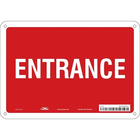 Condor Safety Sign, 7 in Height, 10 in Width, Polyethylene, Vertical Rectangle, English, 480K51 480K51