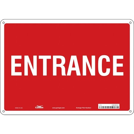 Condor Safety Sign, 10 in Height, 14 in Width, Polyethylene, Horizontal Rectangle, English, 480K52 480K52