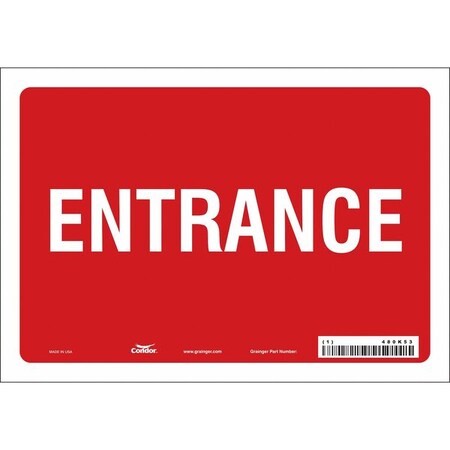 Condor Safety Sign, 7 in Height, 10 in Width, Vinyl, Vertical Rectangle, English, 480K53 480K53