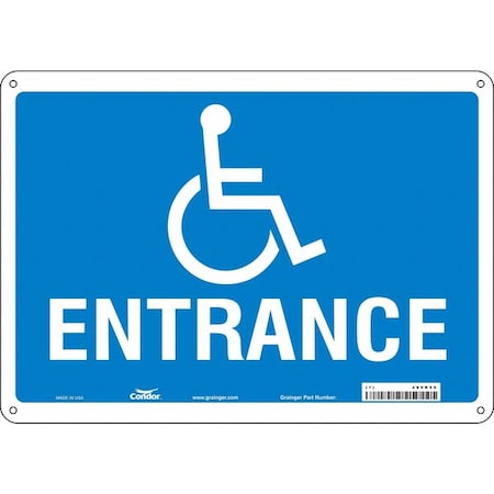 Condor Safety Sign, 10 in Height, 14 in Width, Aluminum, Horizontal Rectangle, English, 480K56 480K56