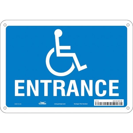Condor Safety Sign, 7 in Height, 10 in Width, Polyethylene, Vertical Rectangle, English, 480K59 480K59