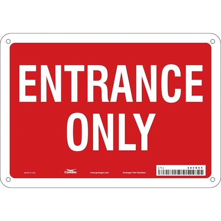 Condor Safety Sign, 7 in Height, 10 in Width, Aluminum, Vertical Rectangle, English, 480K65 480K65