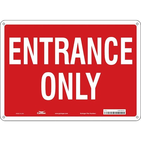 Condor Safety Sign, 10 in Height, 14 in Width, Aluminum, Horizontal Rectangle, English, 480K66 480K66