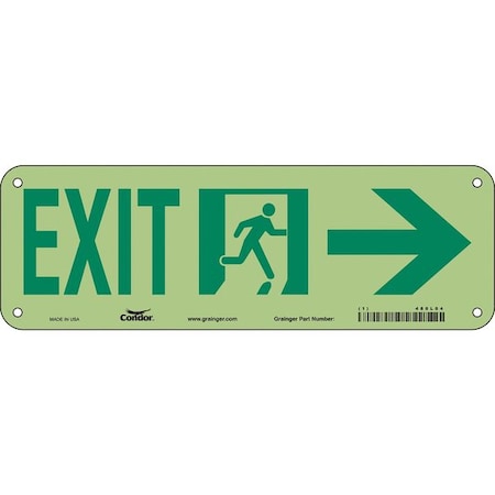 Condor Exit Sign, Aluminum, 21" W, 7" H, EXIT, White 480L04