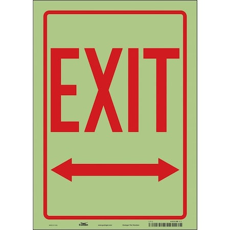 Condor Exit Sign, Vinyl, 10" W, 14" H, Exit, White 480M11
