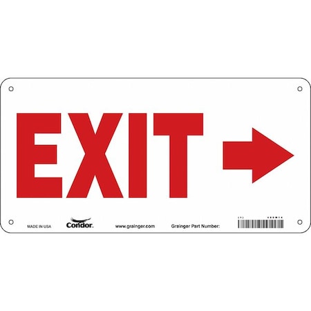 Condor Exit Sign, Aluminum, 14" W, 7" H, Exit, White 480M14