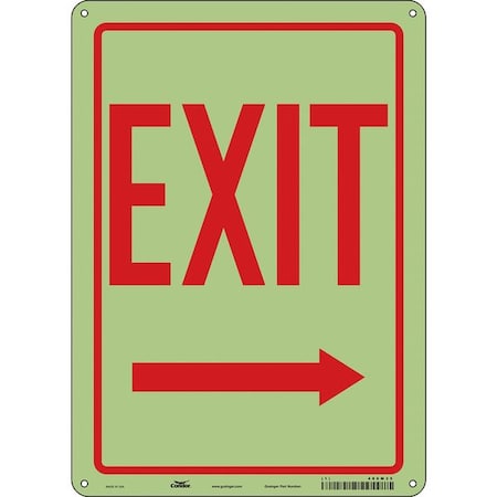 Condor Exit Sign, Plastic, 10" W, 14" H, Exit, White 480M35