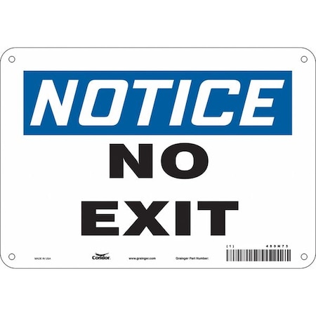 CONDOR Safety Sign, 7 in x 10 in, Aluminum 480N73