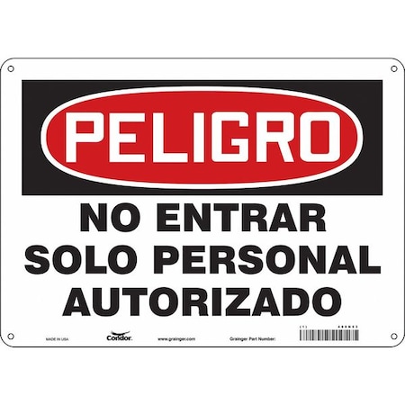 Condor Safety Sign, 14" Wx10" H, 0.032" Thickness 480N53