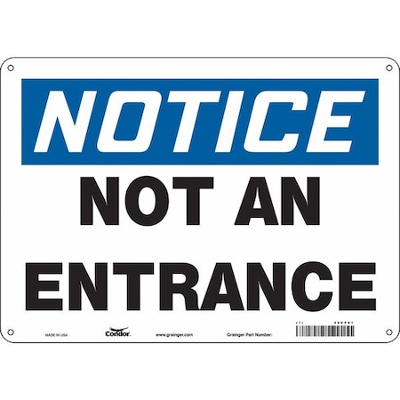 Condor Safety Sign, 10 in Height, 14 in Width, Aluminum, Horizontal Rectangle, English, 480P01 480P01