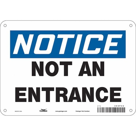 Condor Safety Sign, 7 in Height, 10 in Width, Polyethylene, Vertical Rectangle, English, 480P04 480P04