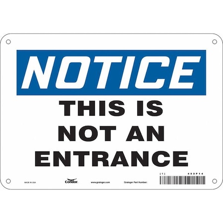 Condor Safety Sign, 7 in Height, 10 in Width, Aluminum, Vertical Rectangle, English, 480P14 480P14