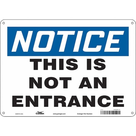 Condor Safety Sign, 10 in Height, 14 in Width, Polyethylene, Horizontal Rectangle, English, 480P17 480P17