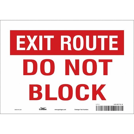 Condor DO NOT BLOCK, 10 in W x 7 in H, Vertical Rectangle, Vinyl, 480P24 480P24