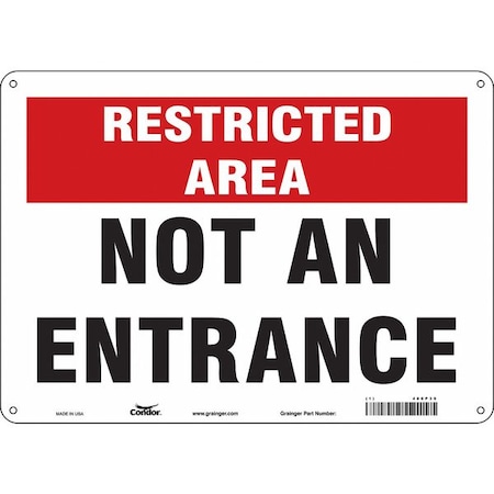 Condor Safety Sign, 10 in Height, 14 in Width, Aluminum, Horizontal Rectangle, English, 480P39 480P39